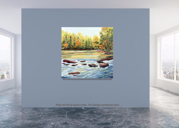 River Painting by Jill Saur