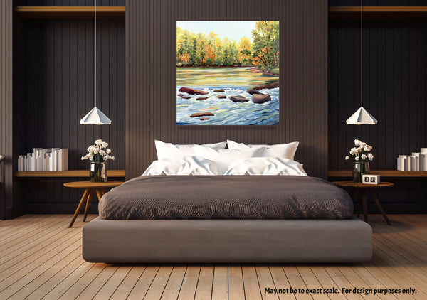 River Painting by Jill Saur