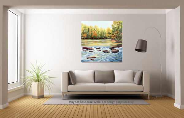River Painting by Jill Saur
