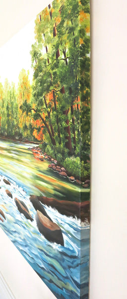 River Painting by Jill Saur