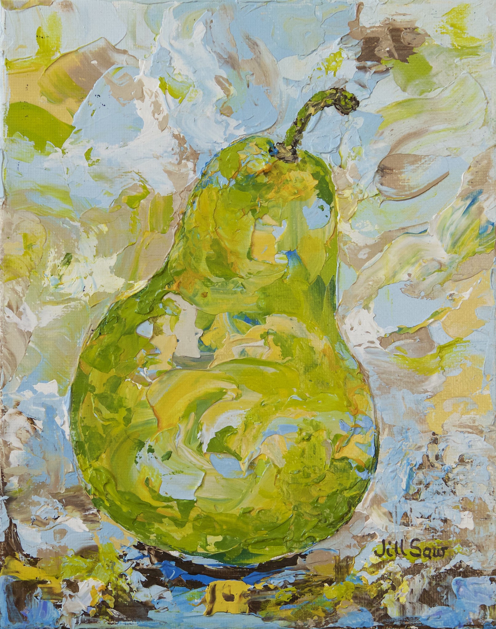 Pear Painting By Jill Saur
