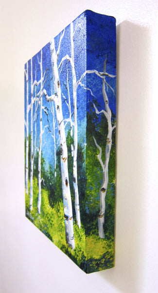 Aspen Tree Painting by Jill Saur