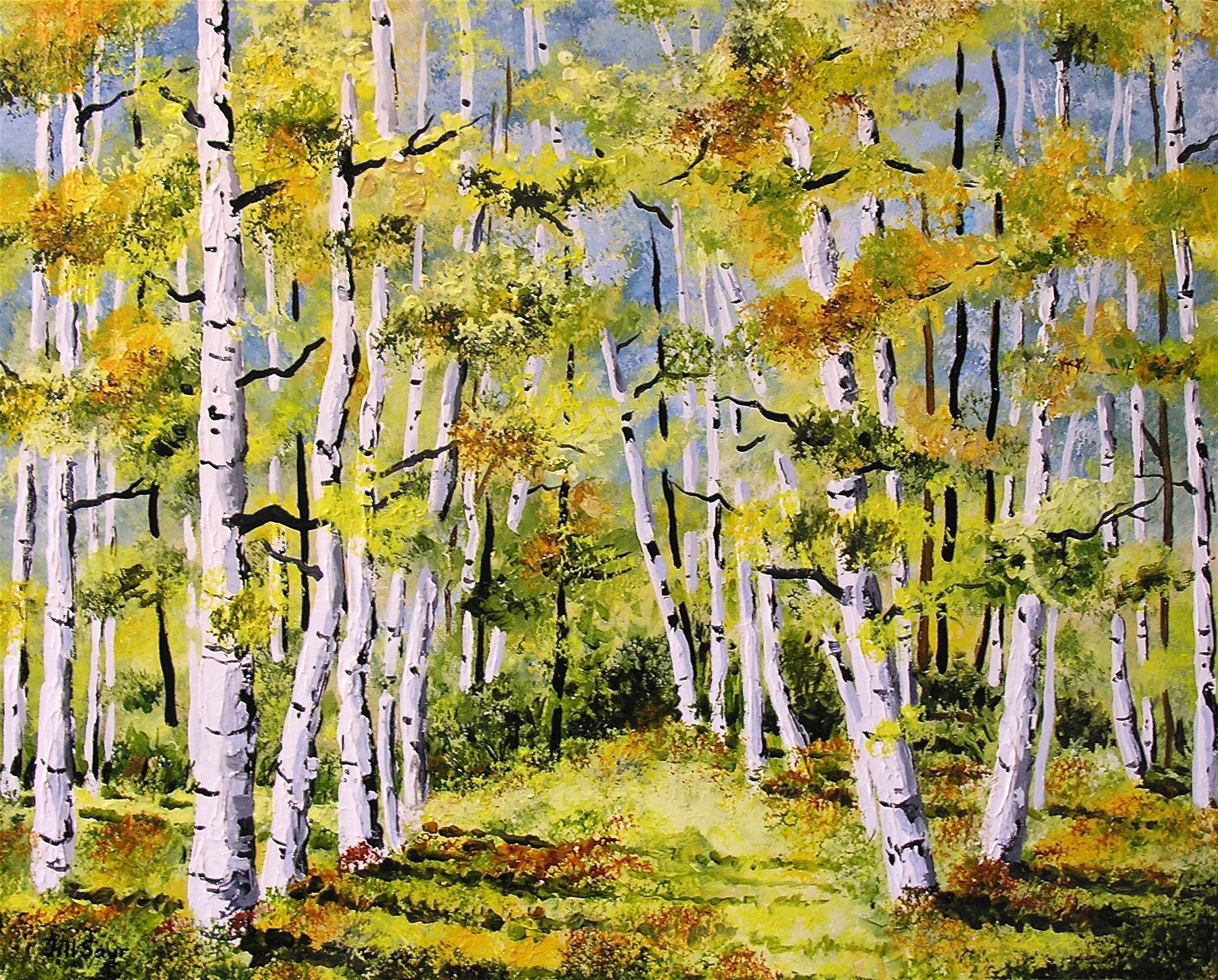 Aspen Painting By Jill Saur