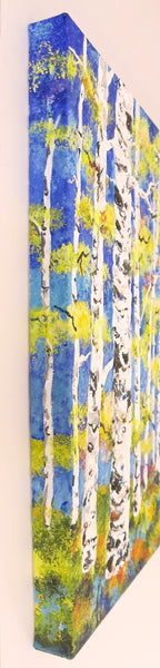 Aspen Tree Painting by Jill Saur