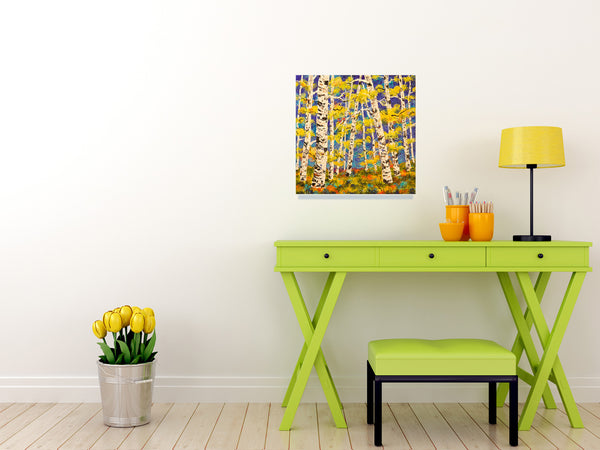 Aspen Tree Painting by Jill Saur