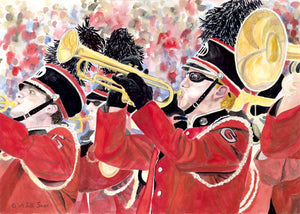 The Red Coat Band Painting by Jill Saur