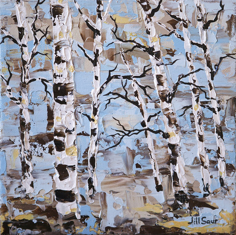 Abstract Tree Painting by Jill Saur