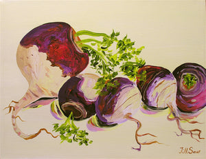 Turnips Painting by Jill Saur