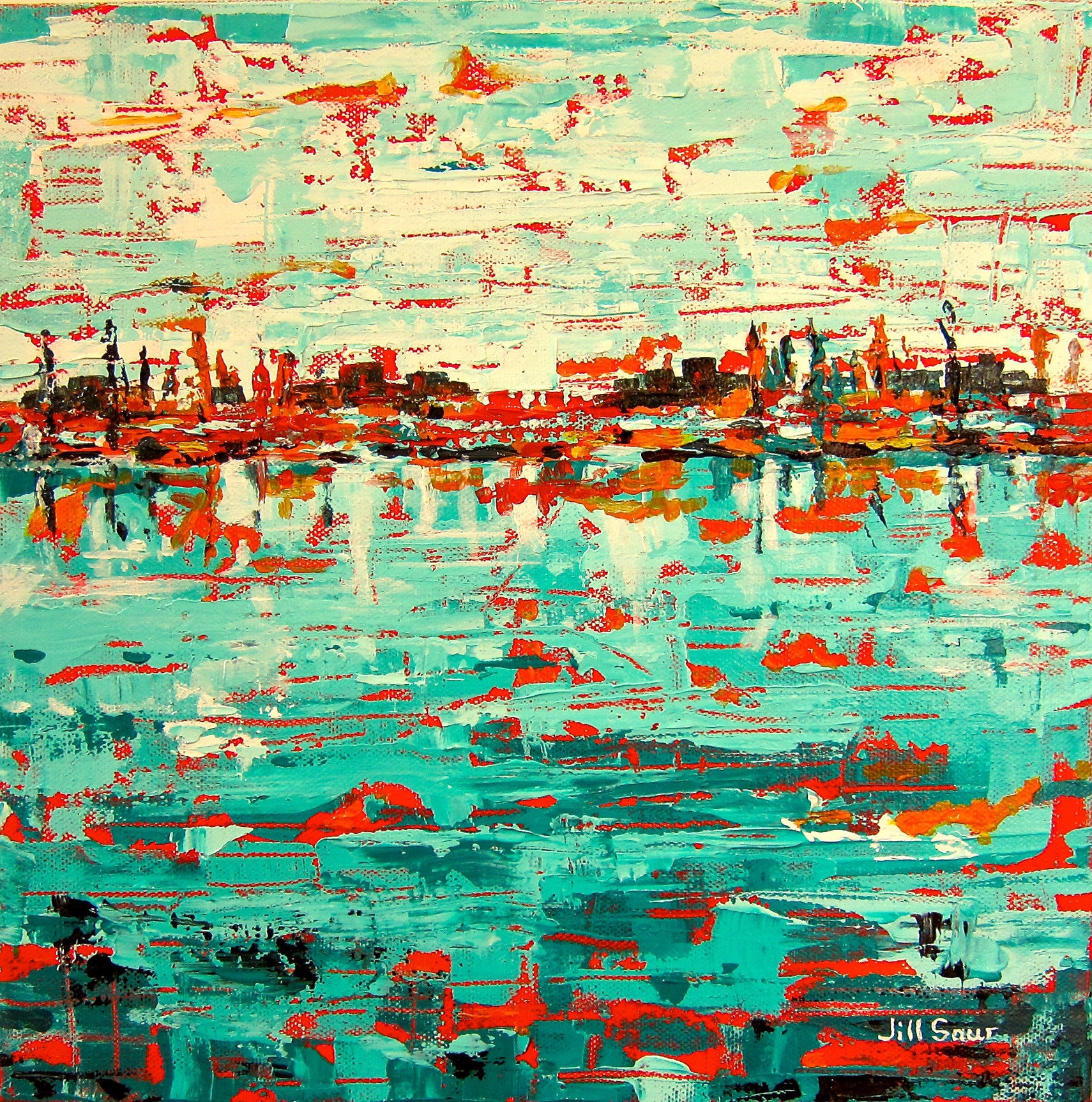Abstract Sea Painting by Jill Saur