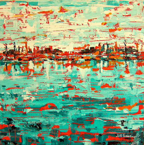 Abstract Sea Painting by Jill Saur